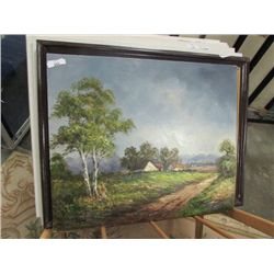PICTURE  - FARM HOUSE - ON CANVASS