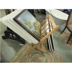 WOOD PICTURE DISPLAY STAND
