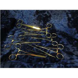 BAG ASSORTED STAINLESS STEEL SURGICAL SCISSORS & TWEEZERS