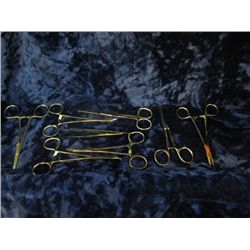 BAG ASSORTED STAINLESS STEEL SURGICAL SCISSORS & TWEEZERS