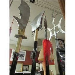 SHAOLIN MONK'S SPADE AND CRESENT MOON LONG WEAPON 7 Star Mantis Weapons