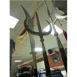 KUNG FU SPEAR WITH SINGLE HALBERT 7 Star Mantis Weapons