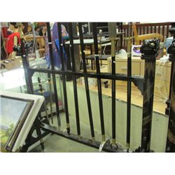 SHAOLIN LONG WEAPON STAND - LION HEADS CARVED AND HOOKS ON BACK TO SECURE WEAPONS