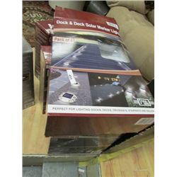 SOLAR LITES - DOCK OR DECK - 4 PK SET - STORE RETURN - MAY OR MAY NOT WORK