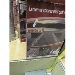 SOLAR LITES - DOCK OR DECK - 4 PK SET - STORE RETURN - MAY OR MAY NOT WORK