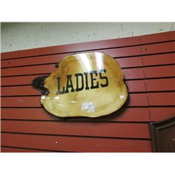 BURL SIGN "LADIES"
