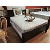 Image 1 : QUEEN SLEIGH DARK CHERRY FINISH BED FRAME - NEW