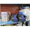 Image 1 : CAMERA, DVD CASES(NEW) & SHIN PADS (2 SETS)