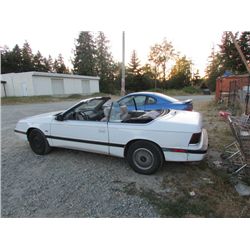 1990 CRYSLER LEBARON CONVERTABLE - ~201KM - 3.0L ENGINE - AUTOMATIC - RUNS GOOD(DRIVEN IN FROM MAINL