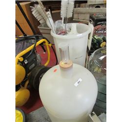 CARBOUY & BUCKET OF WINE SUPPLIES