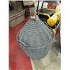 Image 1 : GLASS CARBOUY WOOVEN INTO WICKER BASKET