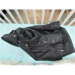 WOMAN'S SLEEVED VEST - LEATHER - SMALL SEDUCTIONS