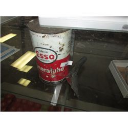 ESSO ANTIQUE ULTRA LIVE OIL CAN WITH METAL SPOUT