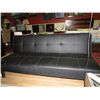 Image 1 : BLACK LEATHER STYLE KLICK KLACK COUCH - NEW