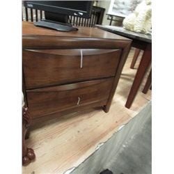 NITE STAND - WALNUT - 2 DRAWER - NEW