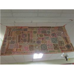 TAPESTRY - HAND CRAFTED INDIA STYLE - LARGE WITH RED TONES