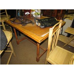DRAW LEAF TABLE - OAK - AS - IS