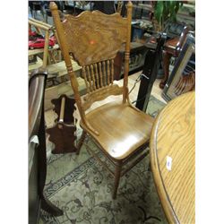 OAK DINING CHAIR - X 4 - MUST BUY ALL 4