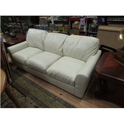 LEATHER CHESTFIELD - WHITE