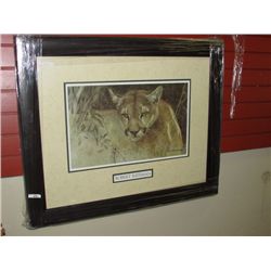 FRAMED PRINT "TROPICAL COUGAR" ROBERT BATEMAN