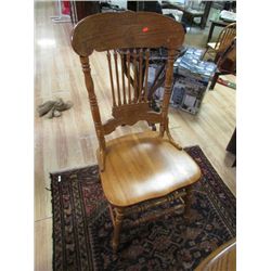 OAK PRESS BACK DINING CHAIR