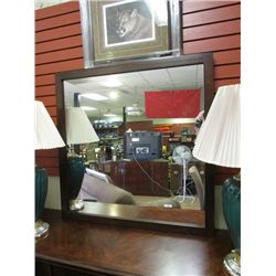 MAHOGANY FRAMED MIRROR - NEW