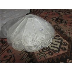 ELEGANT WHITE LAMP SHADES - 2 - LOOK NEW