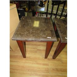 AUTHENTIC MARBLE TOP END TABLE - NEW