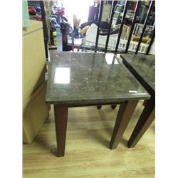 AUTHENTIC MARBLE TOP END TABLE - NEW