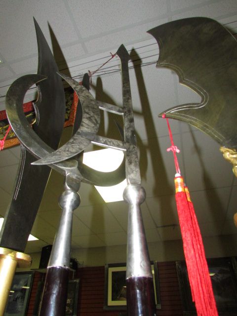Matis Weapons KUNG FU SPEAR WITH SINGLE HALBERT 7 Star Mantis Weapons