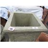Image 1 : CONCRETE - PLANTER - SQUARE (HGC) ~ 13" X 16"H