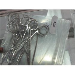 BAG ASSORTED STAINLESS STEEL SURGICAL SCISSORS & TWEEZERS