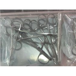 BAG ASSORTED STAINLESS STEEL SURGICAL SCISSORS & TWEEZERS