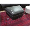 Image 1 : OTTOMAN - BLACK LEATHER - STORAGE INSIDE
