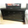 Image 1 : BLACK DRESSER  - 8 DRAWER - 2 ARE HIDDEN