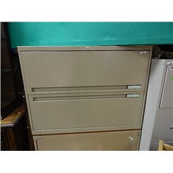 LATERAL FILE CABINET - WOOD GRAIN FINISH TOP - 2 DRAWER