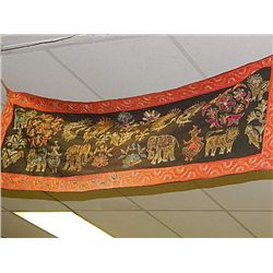 TAPESTRY - HAND CRAFTED INDIA STYLE - RED BOARDER