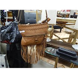 PURSE - BROWN - TASSLES (ALDO) (RETAIL IF NEW ~$50)