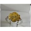 Image 2 : RING - STERLING SILVER - YELLOW DIAMOND  - COCKTAIL DESIGN - CERTIFICATE - $500