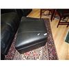 Image 1 : OTTOMAN - BLACK LEATHER - STORAGE INSIDE