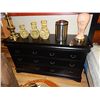 Image 1 : BLACK DRESSER  - 8 DRAWER - 2 ARE HIDDEN