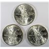 Image 2 : 1982, 83, AND 1984 BU MEXICAN ONE OUNCE  SILVER LIBERTADS IN DISPLAY  PORTFOLIO