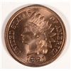 1891 INDIAN HEAD CENT, MS-65 RE GEM!!  WOW!!