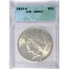 1925 S PEACE DOLLAR ICG MS 63 NICE COIN!
