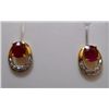 Image 1 : Earring of Diamond 0.10 Ctw,Ruby 1.26 Ctw in 2.56g 14kt Yellow Gold