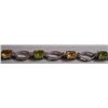 Image 1 : 10.230g Bracelet of Citrine and Peridot Sterling Silver