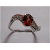 Image 1 : 2.570g Ring of Garnet in Silver