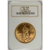 Image 1 : 1923 $20 GOLD NGC MS64