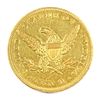 Image 2 : 1855 $10.00 GOLD LIBERTY AU+