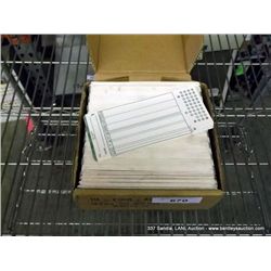 BOX: TIME CLOCK CARDS